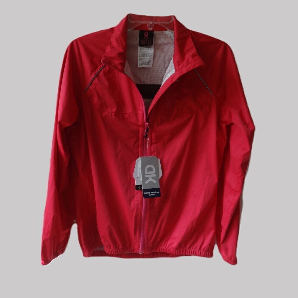 Little Donkey Andy women's XS Red light weight full zip up jacket waterproof NWT